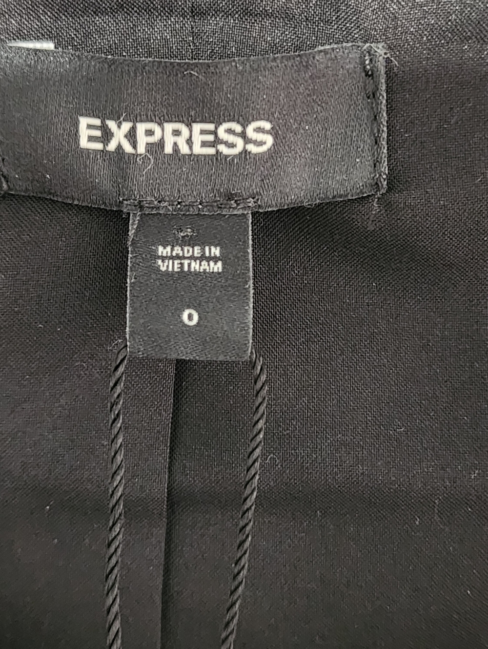 Express Off The Shoulder Double Breast Blazer Black Size 0 (XS) Edgy Professiona - Picture 10 of 11